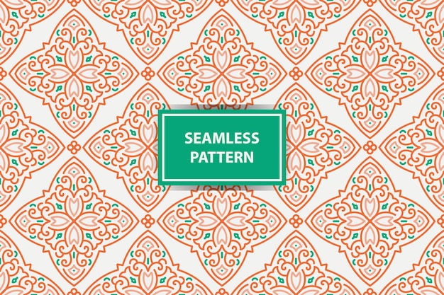 Vector arabic seamless pattern with modern color