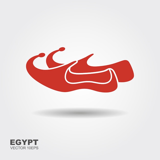 Иконка арабской обуви Плоская иллюстрация векторной иконки арабской обуви