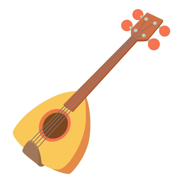 Arabisch gitaarpictogram Beeldverhaalillustratie van Arabisch gitaar vectorpictogram voor Web