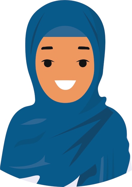 Vector arabisch meisje in traditionele islamitische arabische kleding in platte stijl. vectorillustratie