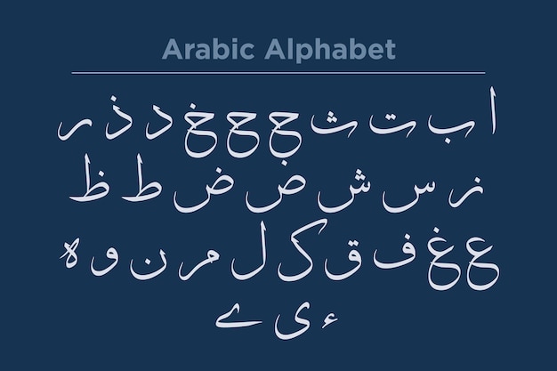 Arabische alfabet kalligrafie Sulas lettertypen stijl