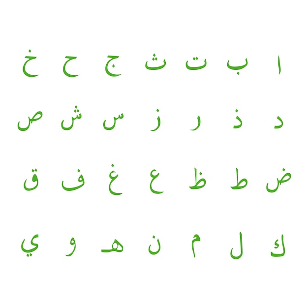 arabische letters vector decorontwerp