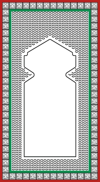 Vector arabische palestijnse keffiyeh-stijl gebedsmat 102