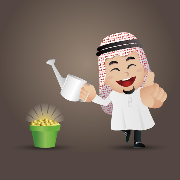 Arabische zakenmensen illustratie
