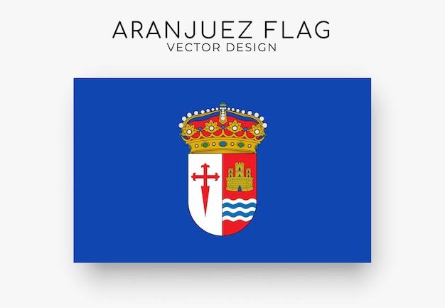 Aranjuez vlag Gedetailleerde vlag op witte achtergrond Vector illustratie