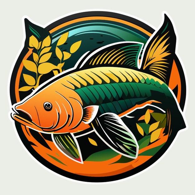 Arapaima sticker vector illustratie