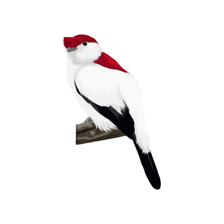 Vector araripe manakin bird vector