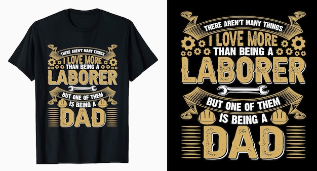 Arbeider en vader Labor day typografie tshirt ontwerp