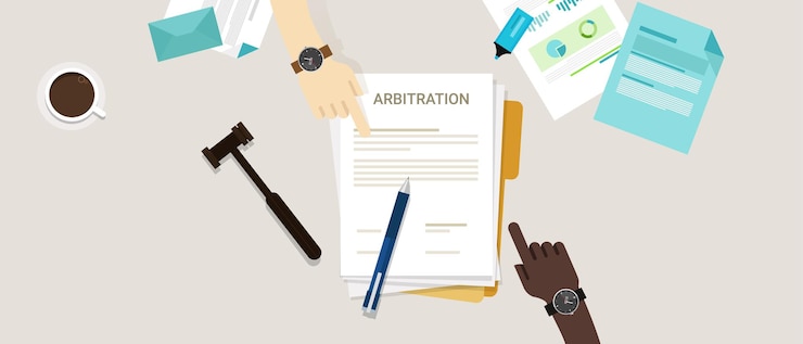 Vector arbitration law dispute legal resolution conflict