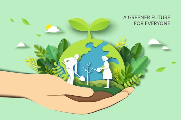 Vector arbor day banner