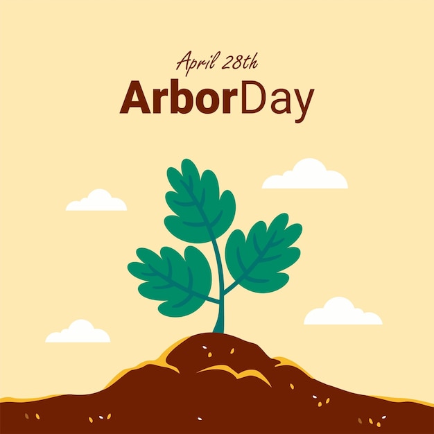 Arbor day social media post design