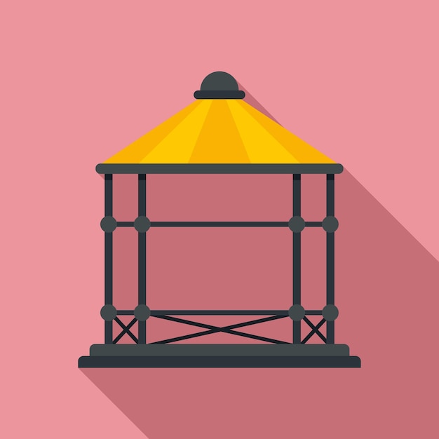 Vector arbor gazebo icon flat illustration of arbor gazebo vector icon for web design