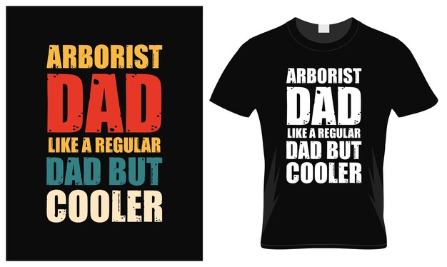 Arborist papa minnaar vaderdag vintage t-shirt ontwerp