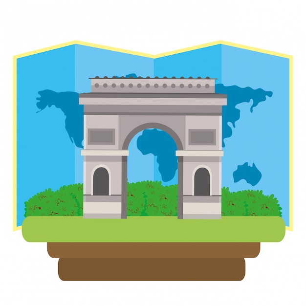 Vector arc de triomphe icon