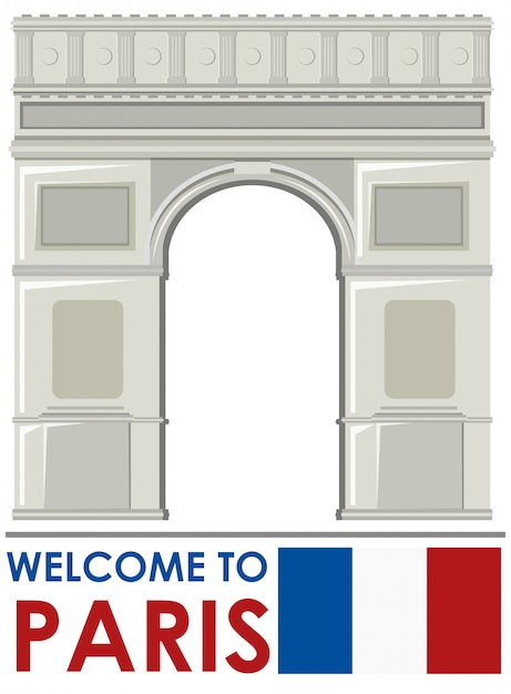 Arc de triomphe parijs frankrijk landmark