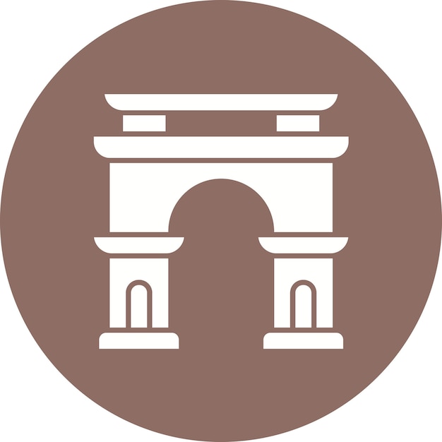 Arc De Triomphe Vector Illustration Style