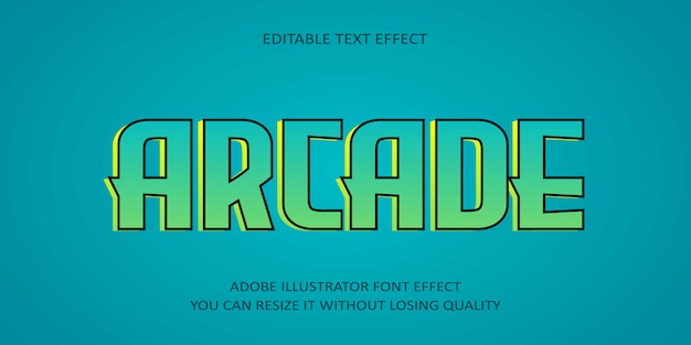 Vector arcade   editable text effect