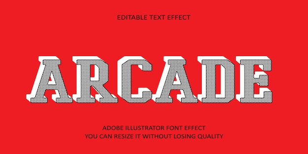 Arcade Editable text Effect