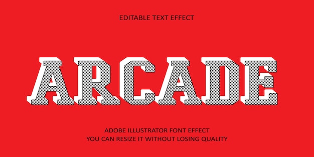 Arcade editable text effect