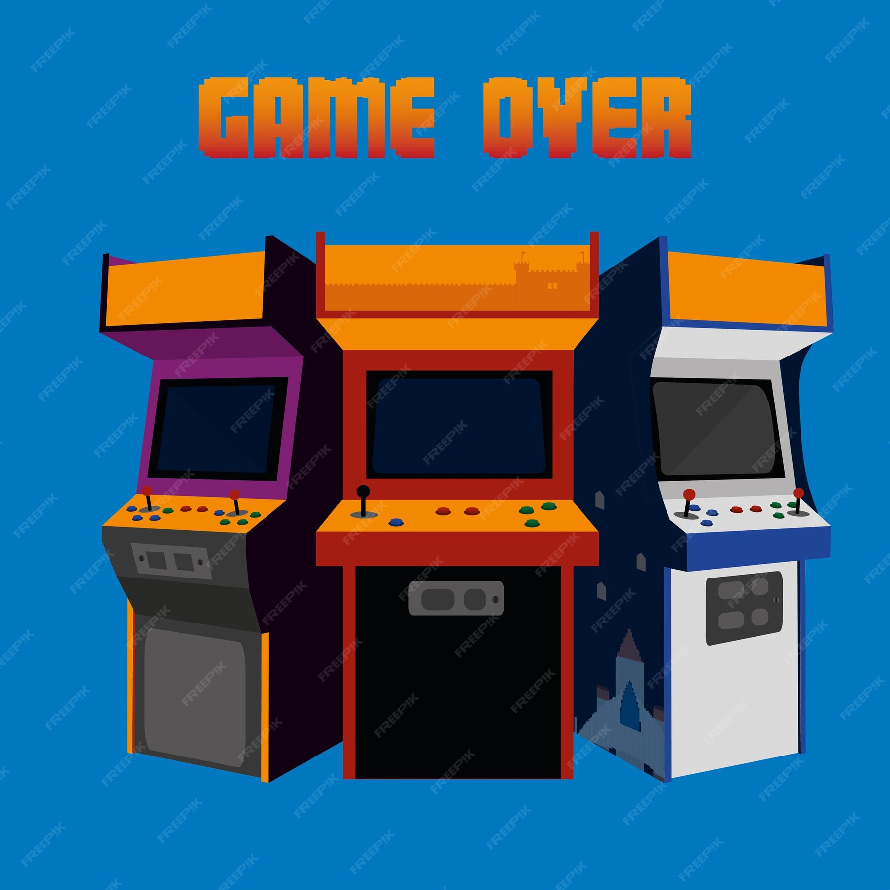 Premium Vector | Arcade machine