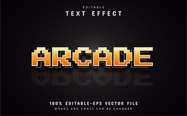 Effetti di testo pixel arcade