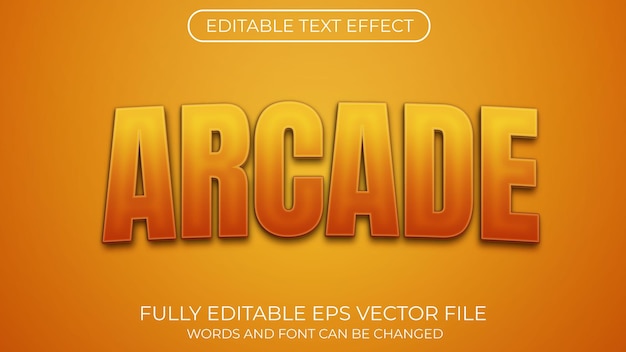 Vector arcade text effect