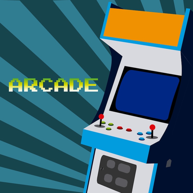 Vector arcade vintage video game