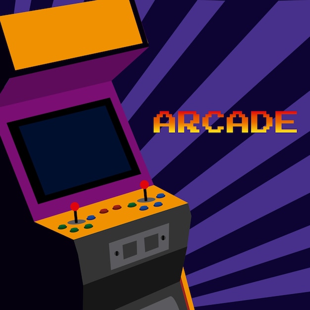 Vector arcade vintage video game