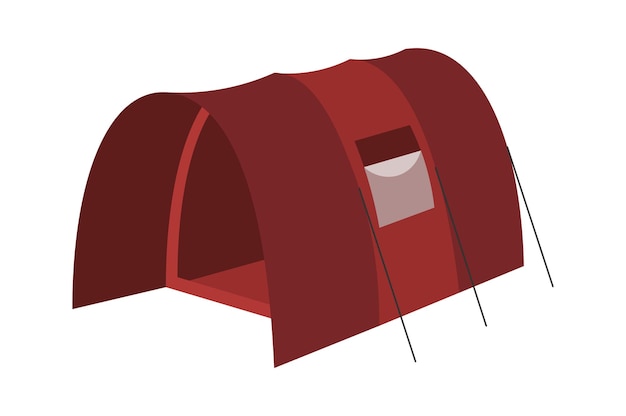 Vector arch camping tent isometric illustration