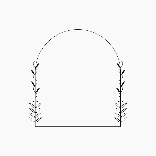 Arch floral frame element