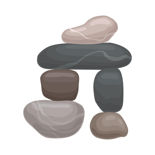 Vector arch of stones vector illustration on white background