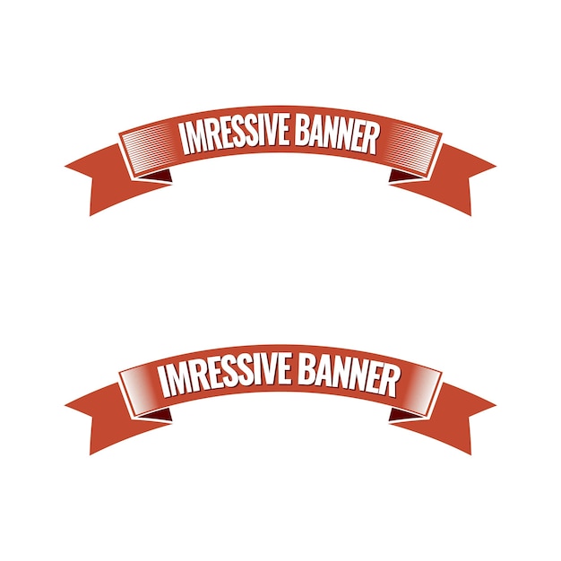 Vector arch type vintage ribbon banner for design