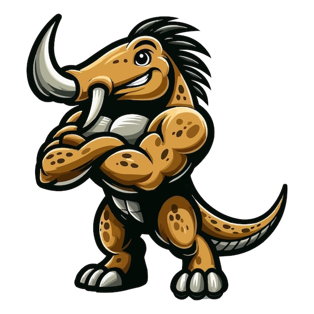 Векторная иллюстрация талисмана Archaeotherium на белом фоне