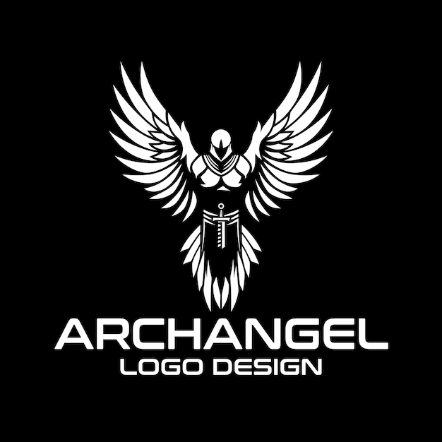 Vector archangel vector logo design