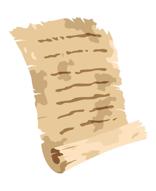 archeology icon ancient artifact graphic element of antiquity for mobile game papyrus object greek or egypt archaeology vector illustration