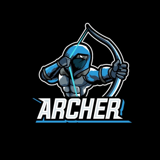 Вектор archer assasin character спортивный игровой логотип талисман