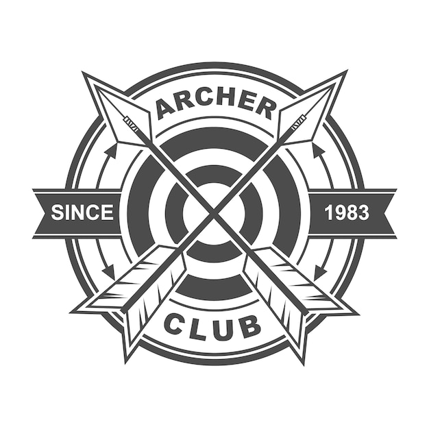 Vector archer club logo design