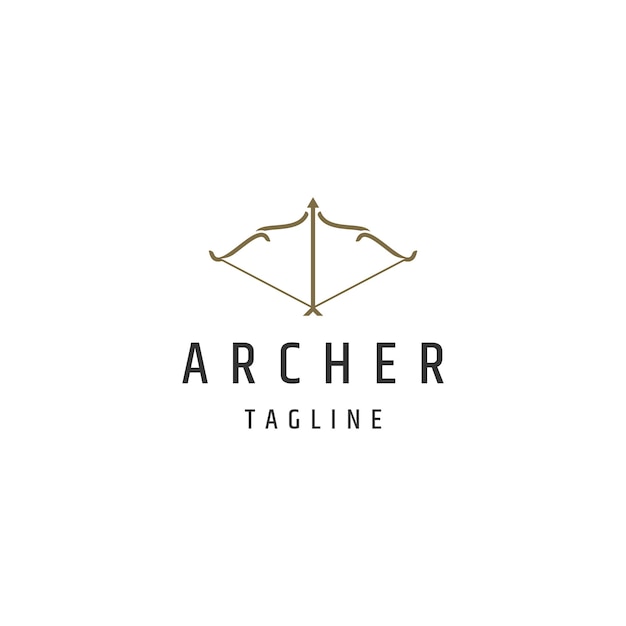 Archer logo design modello piatto vettoriale