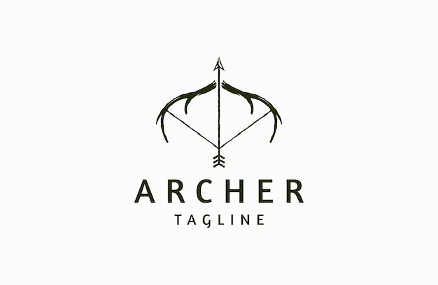 Archer logo icona modello di disegno vettoriale