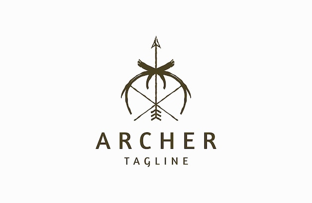 Archer logo icon design template vector