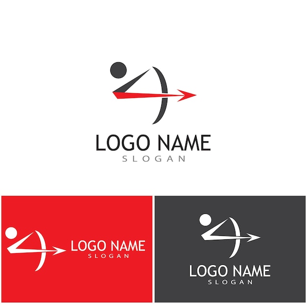 Дизайн векторных символов логотипа Archer