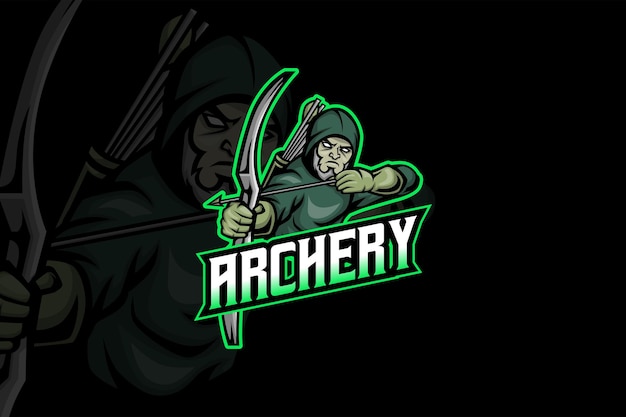 Vector archery - esport logo template