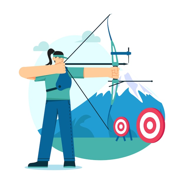 Archery flat illustration