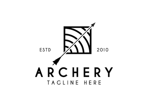 Archeryのロゴデザインテンプレート ベクトルイラスト