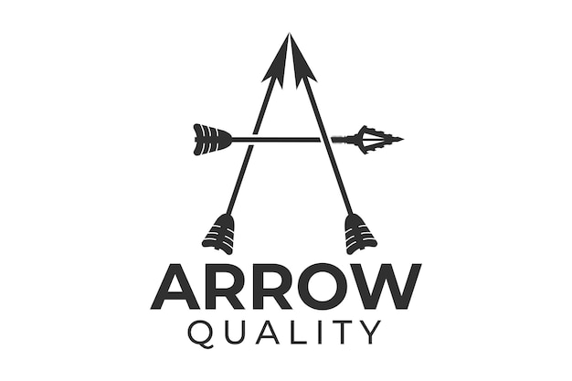 Vector archery logo design and typography design