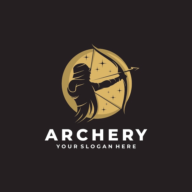 Vector archery logo design vector template