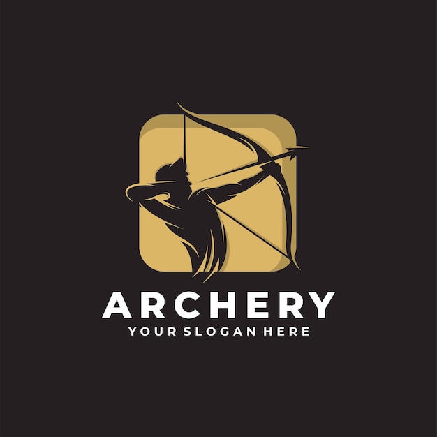 Vector archery logo template design vector