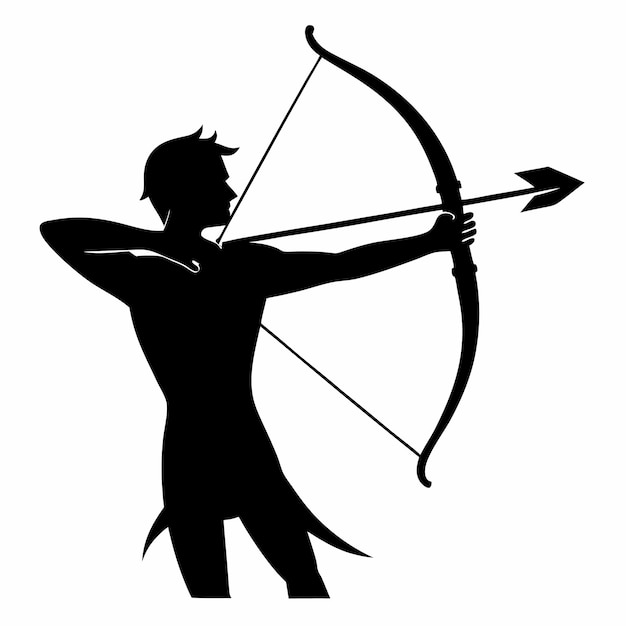 archery silhouette vector