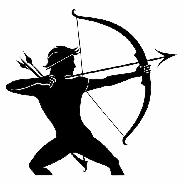 archery silhouette vector