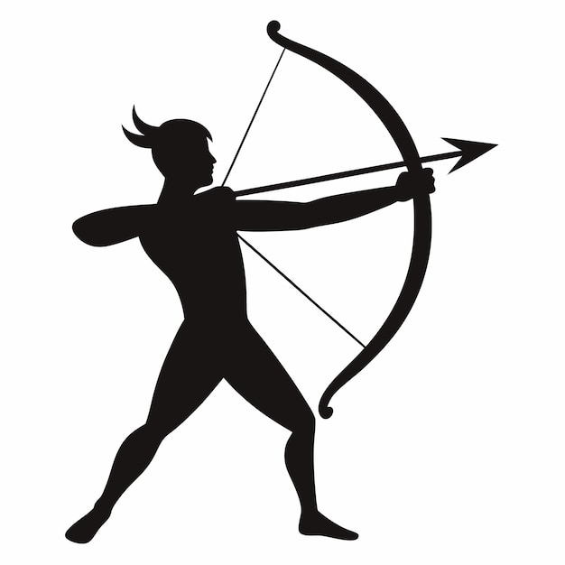 archery silhouette vector